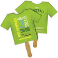 T-Shirt Digital Sandwiched Fan w/ Wood Stick